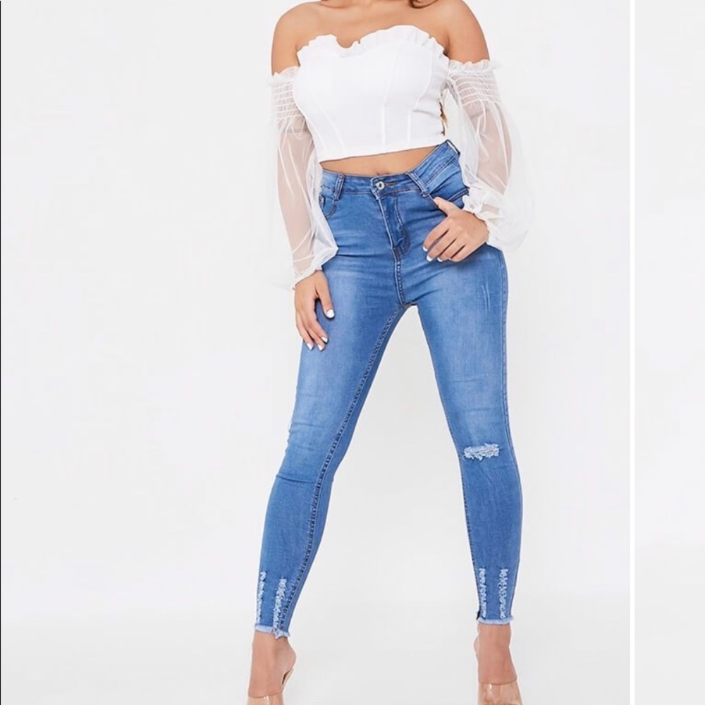 Skinny high waisted jeans